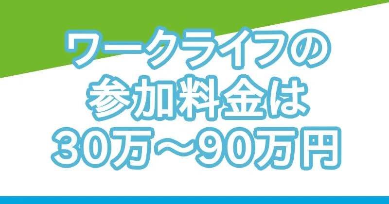 Worklifeワークライフの参加料金30万円から90万円の案内