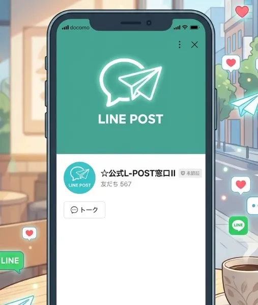 LINE POSTのLINE登録画面