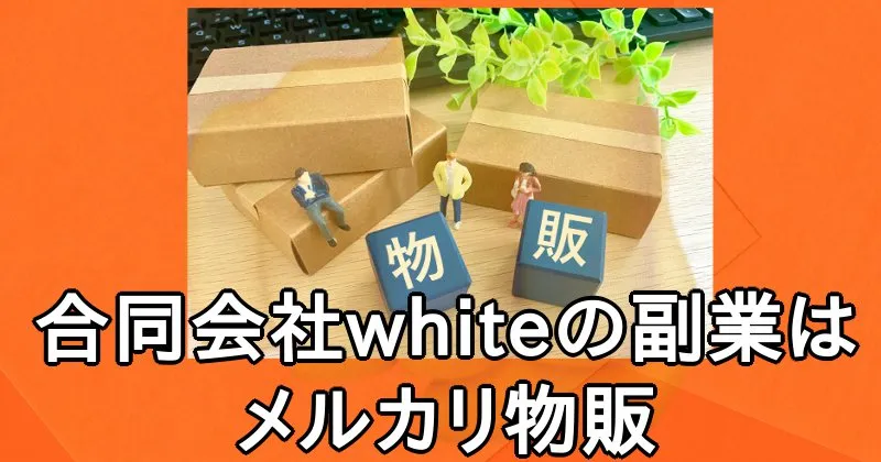 合同会社whiteの副業の内容はメルカリ物販だった