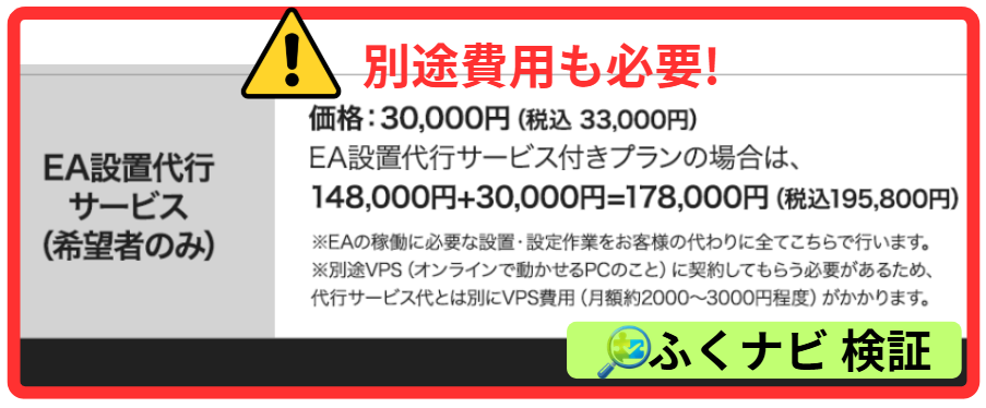ホークアイの別途費用