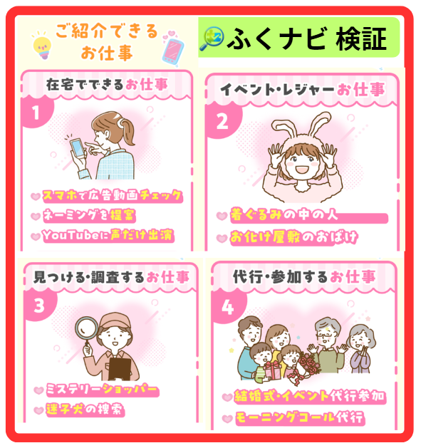 スマホでお仕事相での紹介できるお仕事