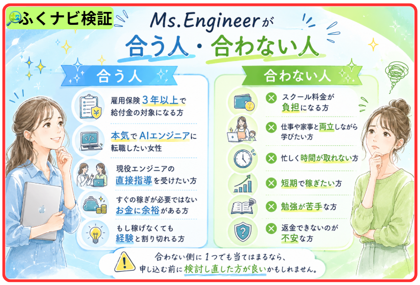 Ms.Engineerの向き不向き